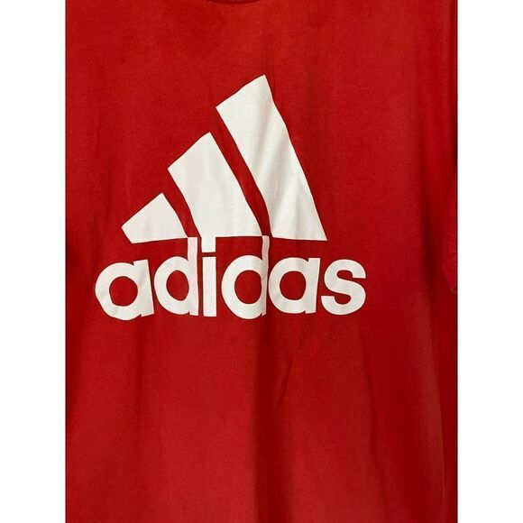 Adidas men’s logo short sleeve T-shirt rust orange color size large￼ - Picture 2 of 3